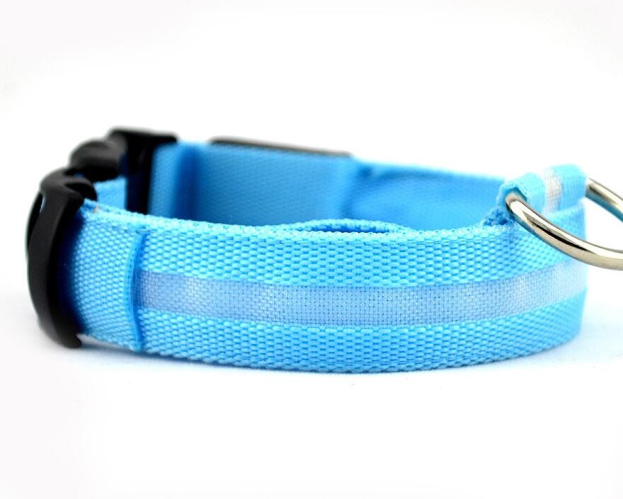 Nylon LED Pet Dog Collar,Night Safety Flashing Glow In The Dark Dog