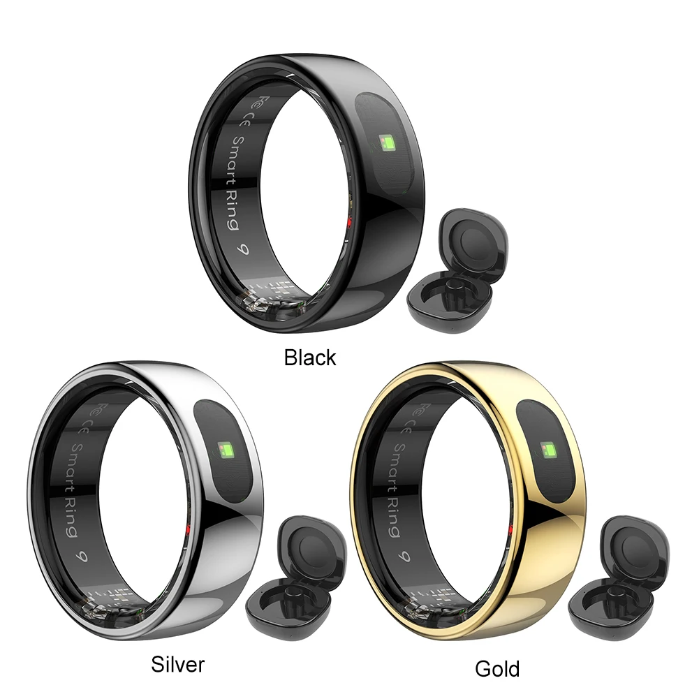 Smart Ring R08 Health and Sleep Monitor 5ATM Waterproof Sports Fitness Tracker With Charging Case Sleep Tracker for Phone Smart Ring R08 Health and Sleep Monitor 5ATM Waterproof Sports Fitness Tracker With Charging Case Sleep Tracker for Phone