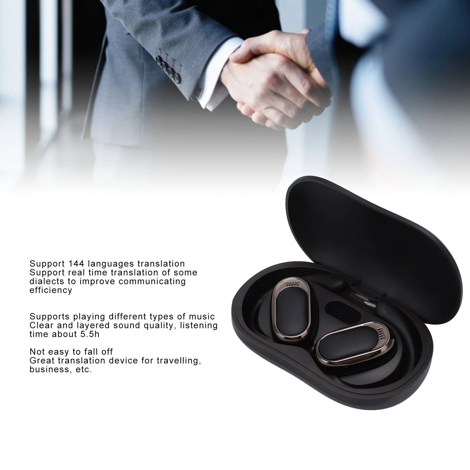 Language Translator Earbuds Bluetooth 5.4 Wireless Earbuds Clear Sound Real Time Phone Call with Charging Case for Business Language Translator Earbuds Bluetooth 5.4 Wireless Earbuds Clear Sound Real Time Phone Call with Charging Case for Business