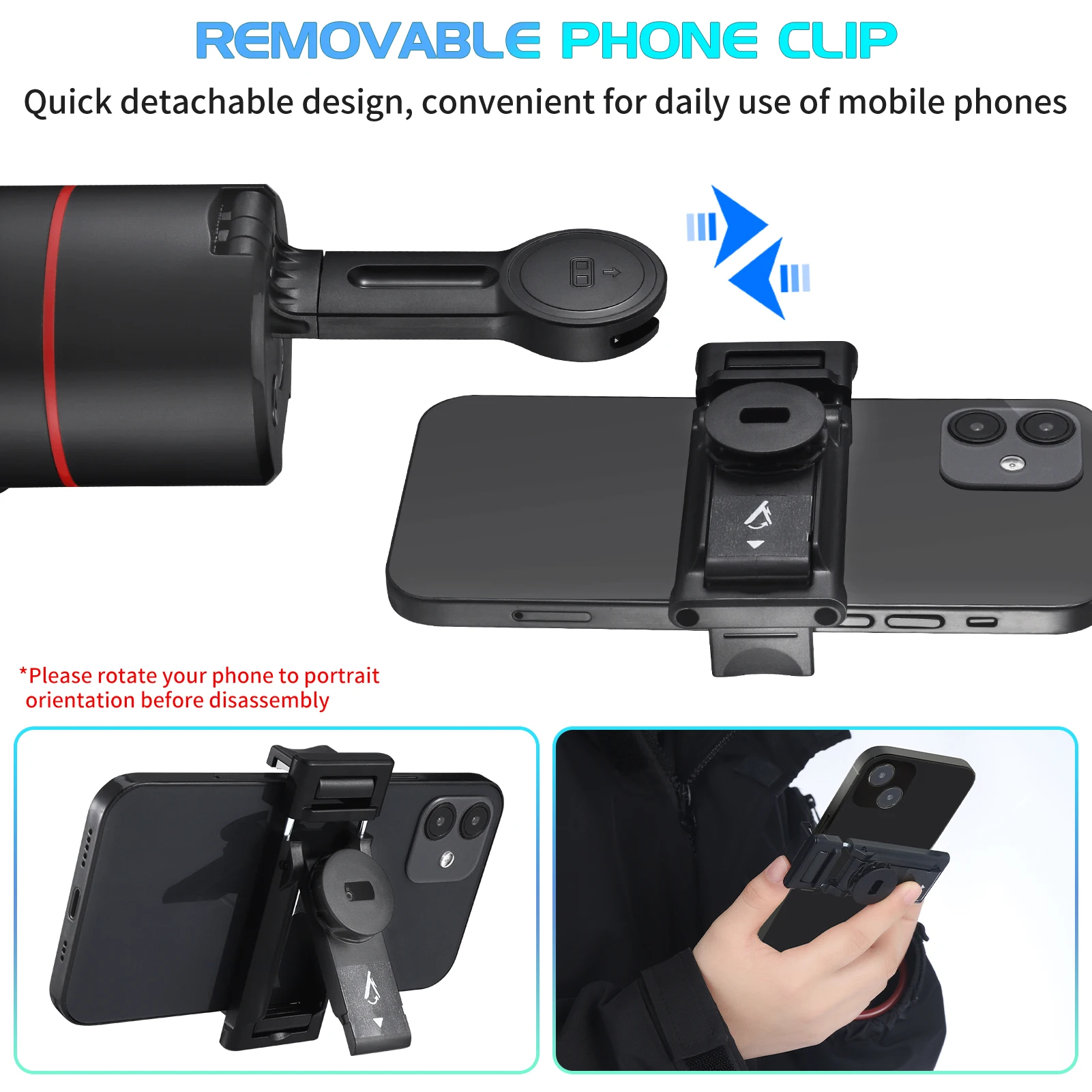 Auto Face Tracking Tripod, Smart Tracking Tripod with Remote for Vlog/TIK Tok, 360° Rotation Body Phone Camera Mount, No App Auto Face Tracking Tripod, Smart Tracking Tripod with Remote for Vlog/TIK Tok, 360° Rotation Body Phone Camera Mount, No App