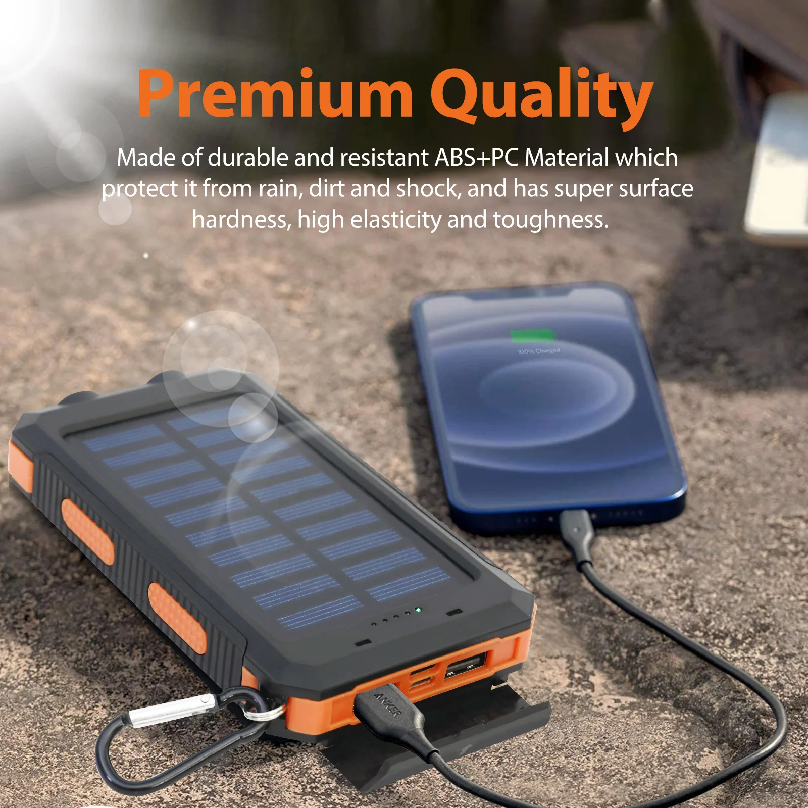20000mAh Solar Power Bank Portable Solar Charger Waterproof Dual 5V USB Ports 2 LED Light Flashlight For Cell IPhone Outdoor 20000mAh Solar Power Bank Portable Solar Charger Waterproof Dual 5V USB Ports 2 LED Light Flashlight For Cell IPhone Outdoor
