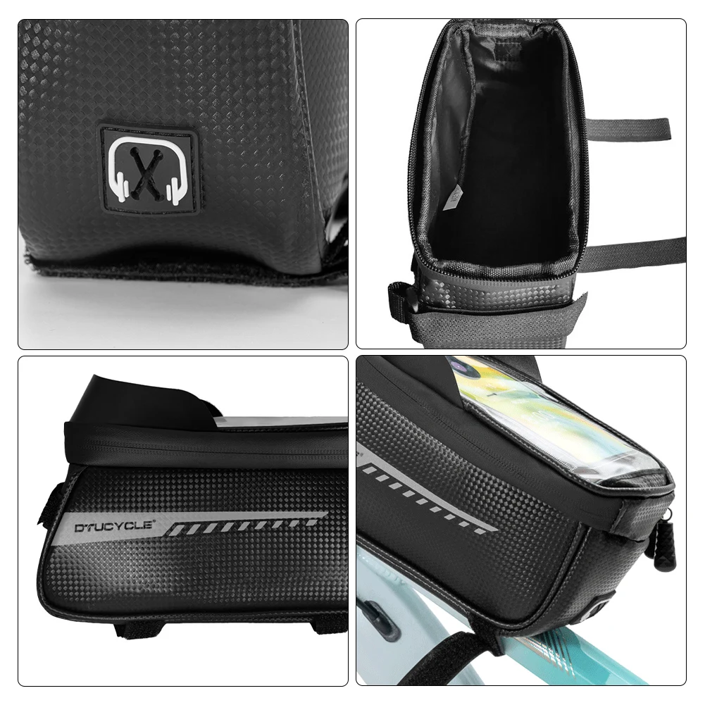 Bike Front Frame Bag Bike Storage Bag Waterproof Bike Phone Holder Bag Touch-Screen Cycling Pouch for Phones Under 7 Inch Bike Front Frame Bag Bike Storage Bag Waterproof Bike Phone Holder Bag Touch-Screen Cycling Pouch for Phones Under 7 Inch