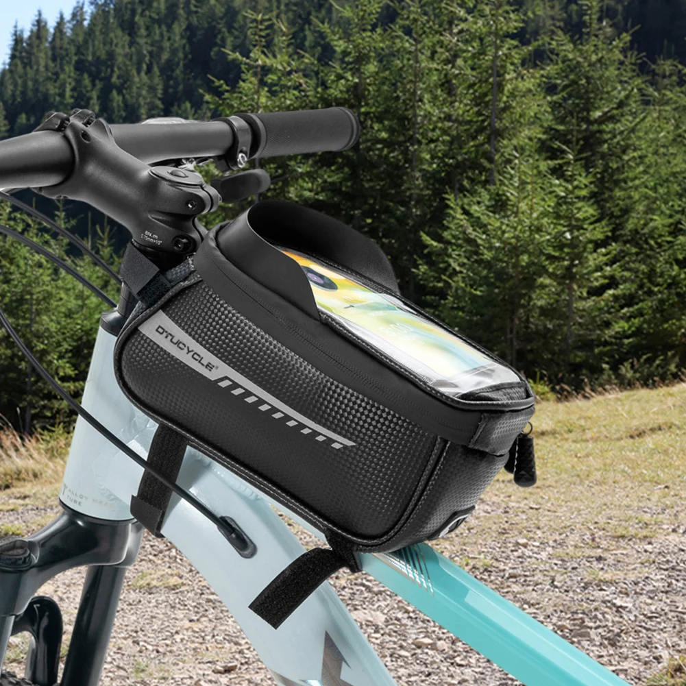 Bike Front Frame Bag Bike Storage Bag Waterproof Bike Phone Holder Bag Touch-Screen Cycling Pouch for Phones Under 7 Inch Bike Front Frame Bag Bike Storage Bag Waterproof Bike Phone Holder Bag Touch-Screen Cycling Pouch for Phones Under 7 Inch