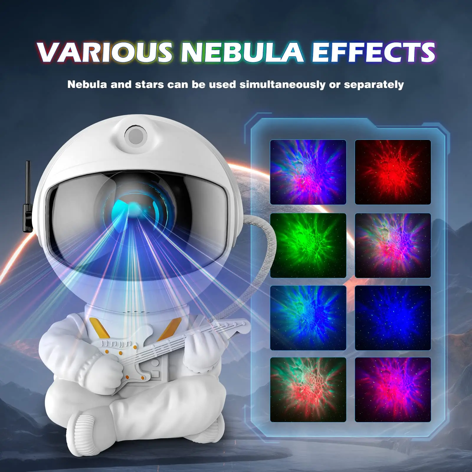 Astronaut Galaxy Projector Night Light, Starry Sky Nebula LED Lamp for Bedroom, Remote Control & Auto Timer, Ideal Gift Astronaut Galaxy Projector Night Light, Starry Sky Nebula LED Lamp for Bedroom, Remote Control & Auto Timer, Ideal Gift