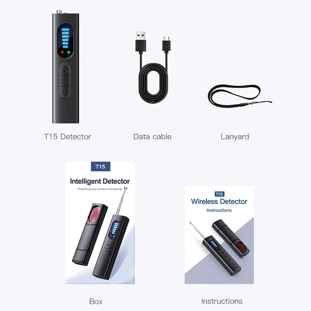 T15 Wireless Camera Detectors 5 Levels Adjustable Sensitivity Camera Detectors  Electronic Sweeper GPS Tracker Camera Monitor T15 Wireless Camera Detectors 5 Levels Adjustable Sensitivity Camera Detectors  Electronic Sweeper GPS Tracker Camera Monitor