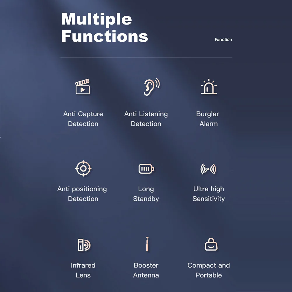 T15 Wireless Camera Detectors 5 Levels Adjustable Sensitivity Camera Detectors  Electronic Sweeper GPS Tracker Camera Monitor T15 Wireless Camera Detectors 5 Levels Adjustable Sensitivity Camera Detectors  Electronic Sweeper GPS Tracker Camera Monitor