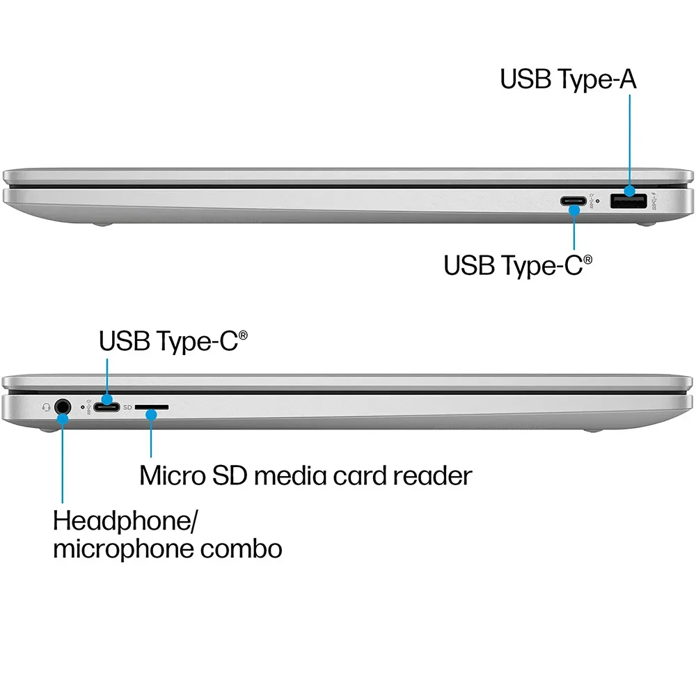 HP 15.6″ Chromebook Laptop,Intel Processor N200,8GB LPDDR5 RAM,320GB Storage(64GB eMMC+256GB Micro SD),WiFi 6, Chrome OS HP 15.6