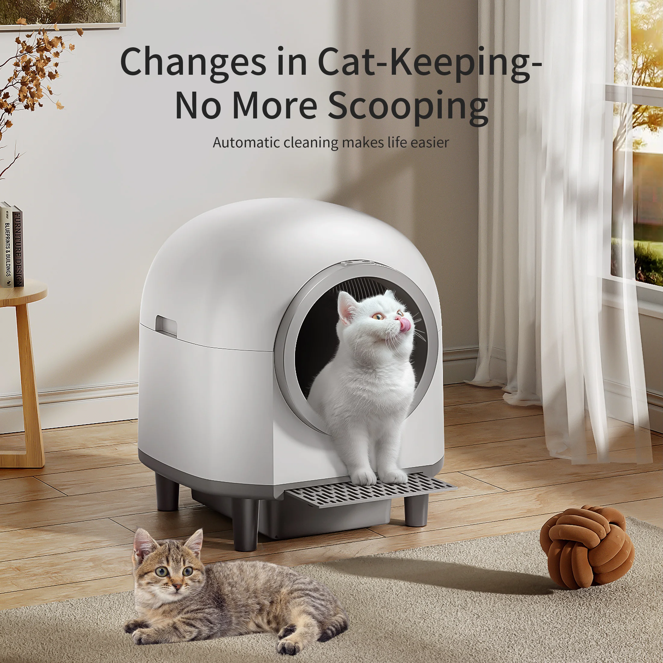 OMC-M1 Self Cleaning Automatic Cat Litter Box Toilet for 1.5-8kg Cat Trash Bag Litter Smart Cat Travel Toilet App Control Tray OMC-M1 Self Cleaning Automatic Cat Litter Box Toilet for 1.5-8kg Cat Trash Bag Litter Smart Cat Travel Toilet App Control Tray