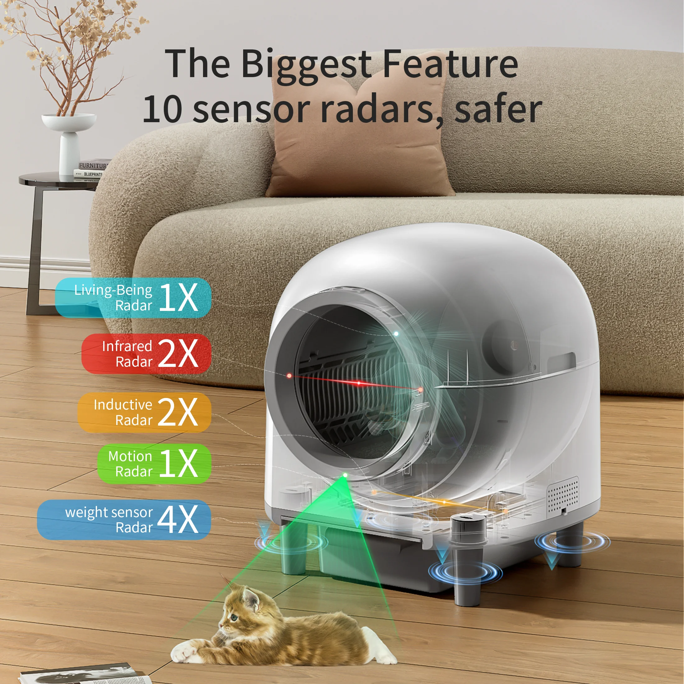 OMC-M1 Self Cleaning Automatic Cat Litter Box Toilet for 1.5-8kg Cat Trash Bag Litter Smart Cat Travel Toilet App Control Tray OMC-M1 Self Cleaning Automatic Cat Litter Box Toilet for 1.5-8kg Cat Trash Bag Litter Smart Cat Travel Toilet App Control Tray