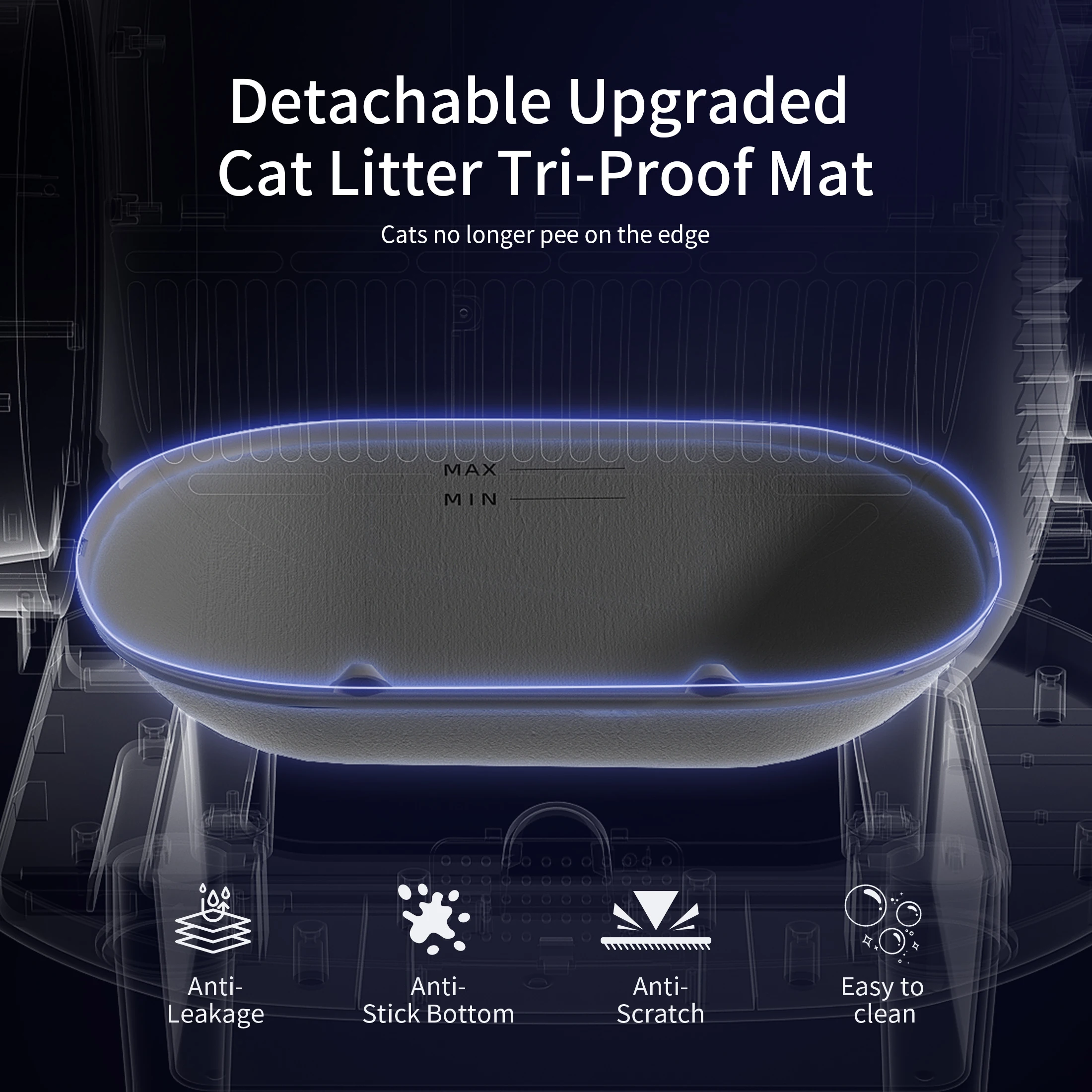 OMC-M1 Self Cleaning Automatic Cat Litter Box Toilet for 1.5-8kg Cat Trash Bag Litter Smart Cat Travel Toilet App Control Tray OMC-M1 Self Cleaning Automatic Cat Litter Box Toilet for 1.5-8kg Cat Trash Bag Litter Smart Cat Travel Toilet App Control Tray