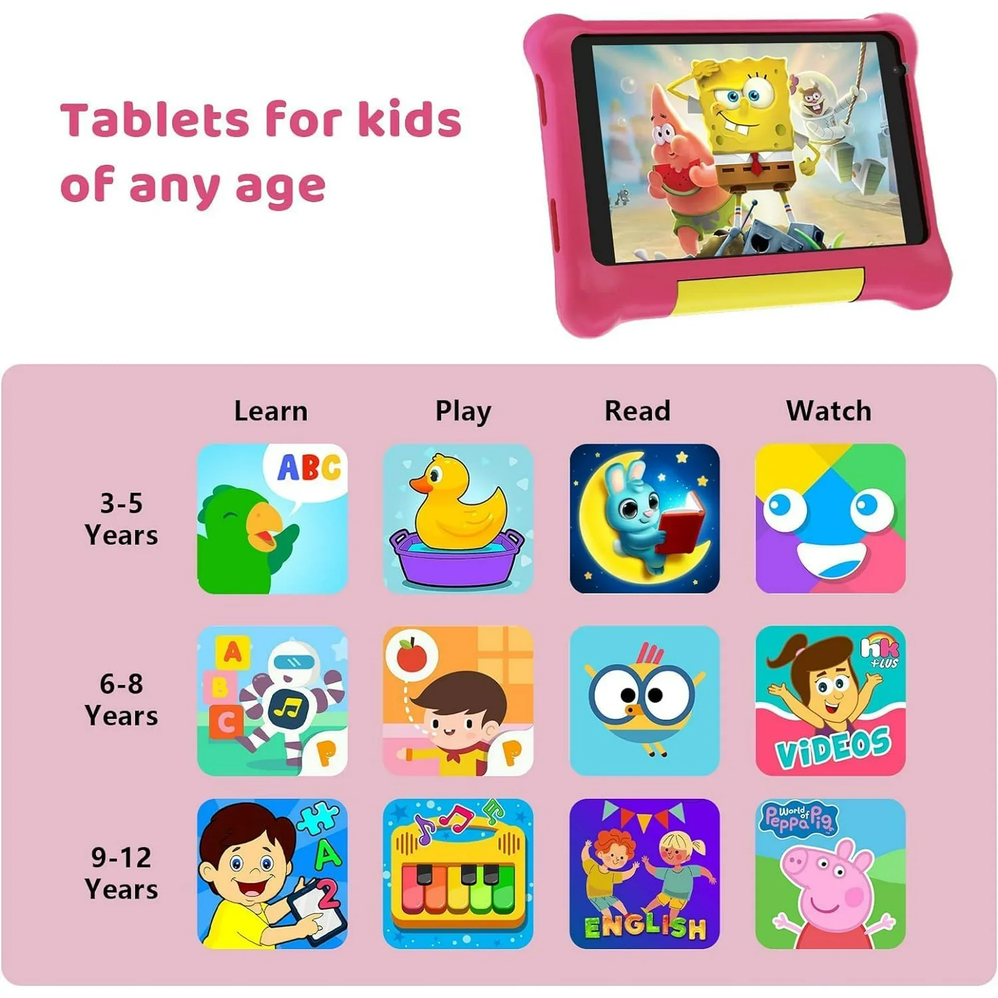 BESTSKI Kids Tablet 7 inch, Allwinner Go Quad Core, 5GB RAM + 32GB ROM, 128GB Expansion, Children Tablet with Parent Control BESTSKI Kids Tablet 7 inch, Allwinner Go Quad Core, 5GB RAM + 32GB ROM, 128GB Expansion, Children Tablet with Parent Control