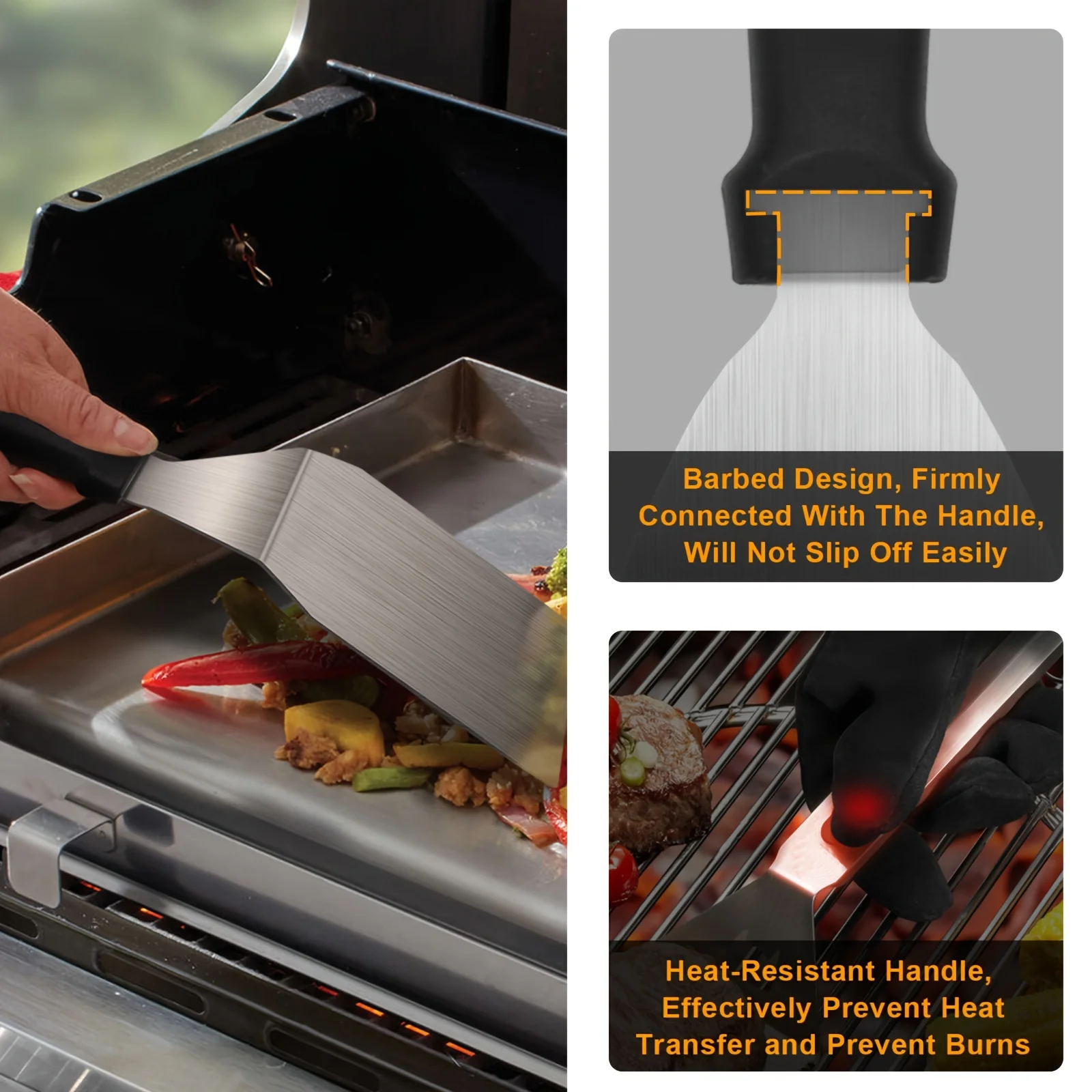 15-Piece Flat Top Grill Tool Set for Blackstone and Camping, Stainless Steel Accessory Set for Outdoor Grilling 15-Piece Flat Top Grill Tool Set for Blackstone and Camping, Stainless Steel Accessory Set for Outdoor Grilling