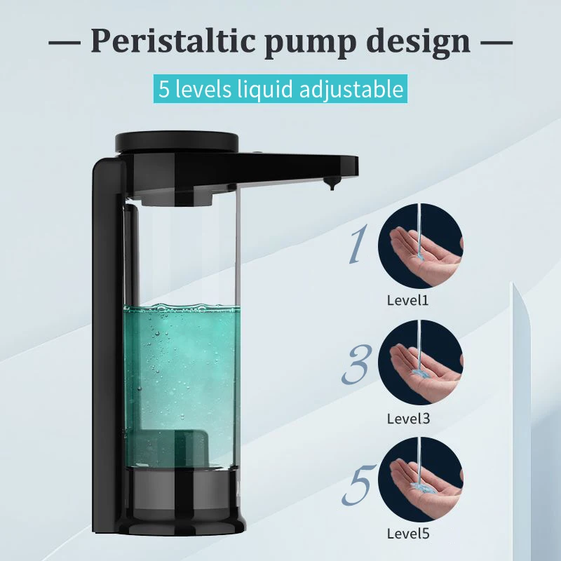 AIKE Rechargeable Automatic Soap Dispenser for Kitchen Automatic Sensor Detergent Liquid Dispenser Hands Washing 500ML AIKE Rechargeable Automatic Soap Dispenser for Kitchen Automatic Sensor Detergent Liquid Dispenser Hands Washing 500ML