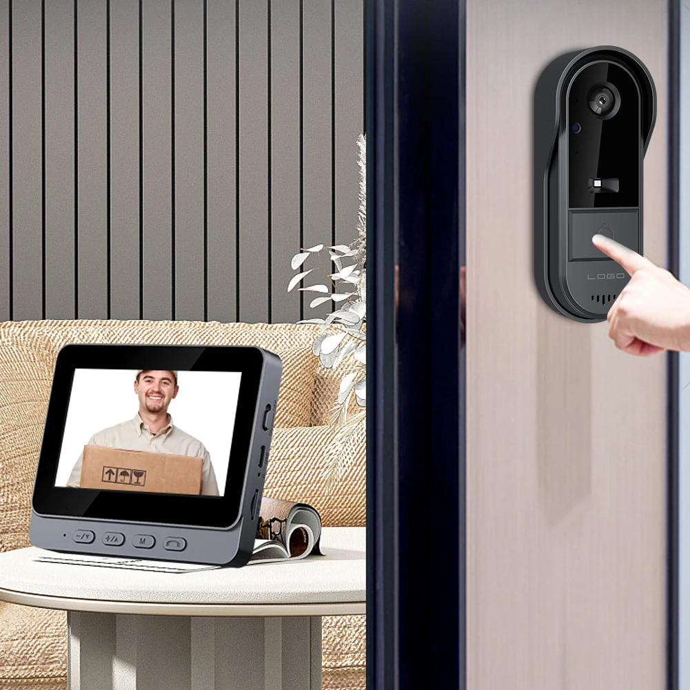 3/1PCS Screen 2.4G Wireless Visual Intercom Doorbell with Screen Smart Camera Doorbell HD Video Monitoring Two-Way Intercom 3/1PCS Screen 2.4G Wireless Visual Intercom Doorbell with Screen Smart Camera Doorbell HD Video Monitoring Two-Way Intercom