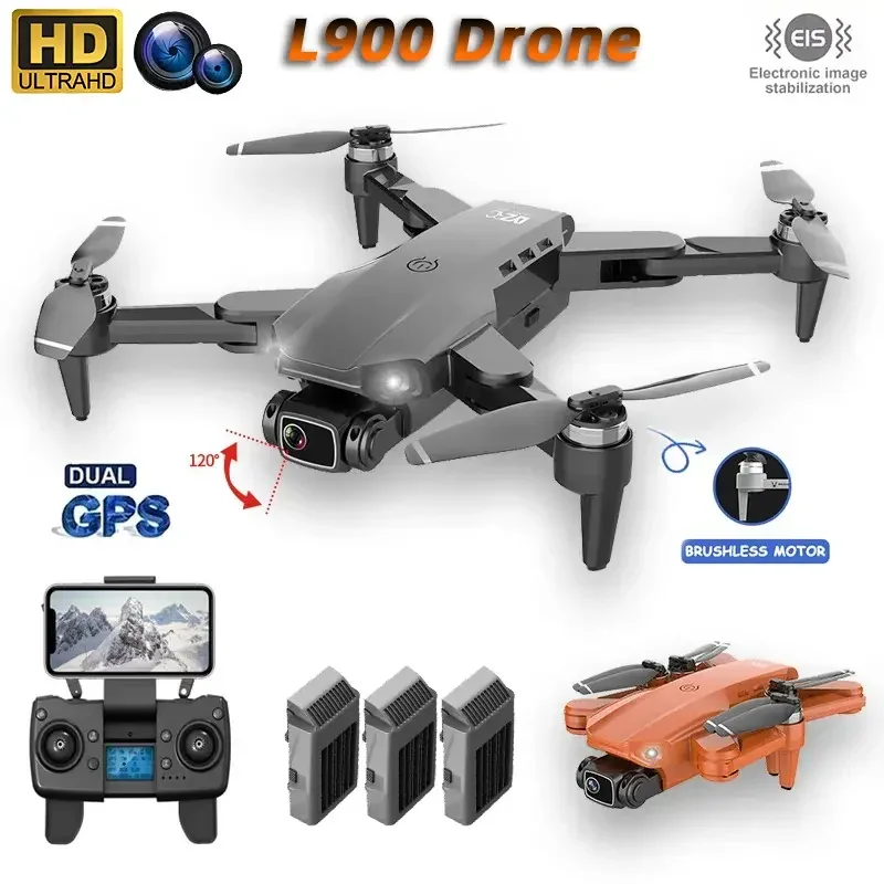Drone L900 Pro 4K Professional 5G GPS HD Dual Camera Photography Brushless Foldable Quadcopter RC Distance 1.2KM Drones Toys Drone L900 Pro 4K Professional 5G GPS HD Dual Camera Photography Brushless Foldable Quadcopter RC Distance 1.2KM Drones Toys