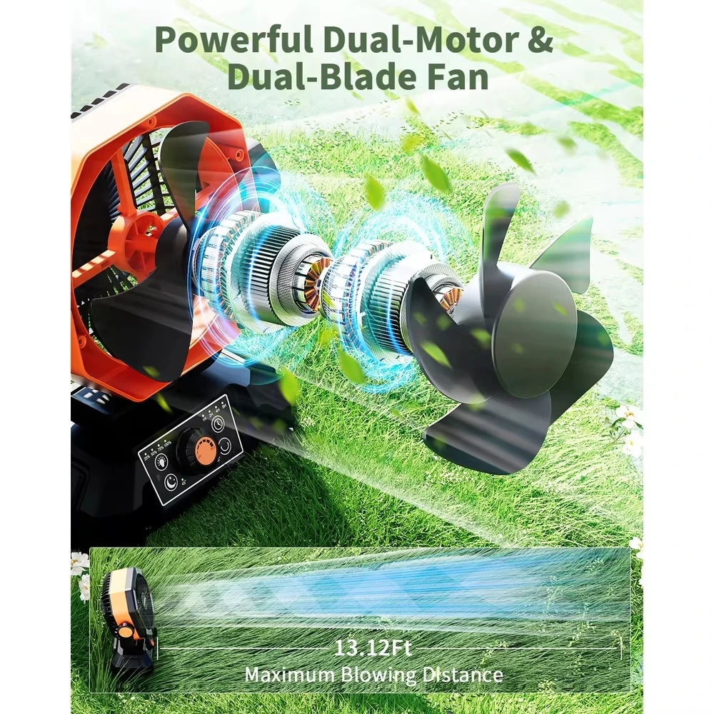 Camping Fan with 4 LED Lantern 8 Speeds Regular Time Desk Fan 20000mAh Battery Portable Outdoor Fan for Outdoor Camping Fishing Camping Fan with 4 LED Lantern 8 Speeds Regular Time Desk Fan 20000mAh Battery Portable Outdoor Fan for Outdoor Camping Fishing