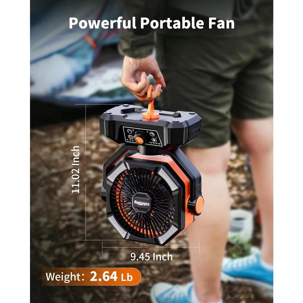Camping Fan with 4 LED Lantern 8 Speeds Regular Time Desk Fan 20000mAh Battery Portable Outdoor Fan for Outdoor Camping Fishing Camping Fan with 4 LED Lantern 8 Speeds Regular Time Desk Fan 20000mAh Battery Portable Outdoor Fan for Outdoor Camping Fishing