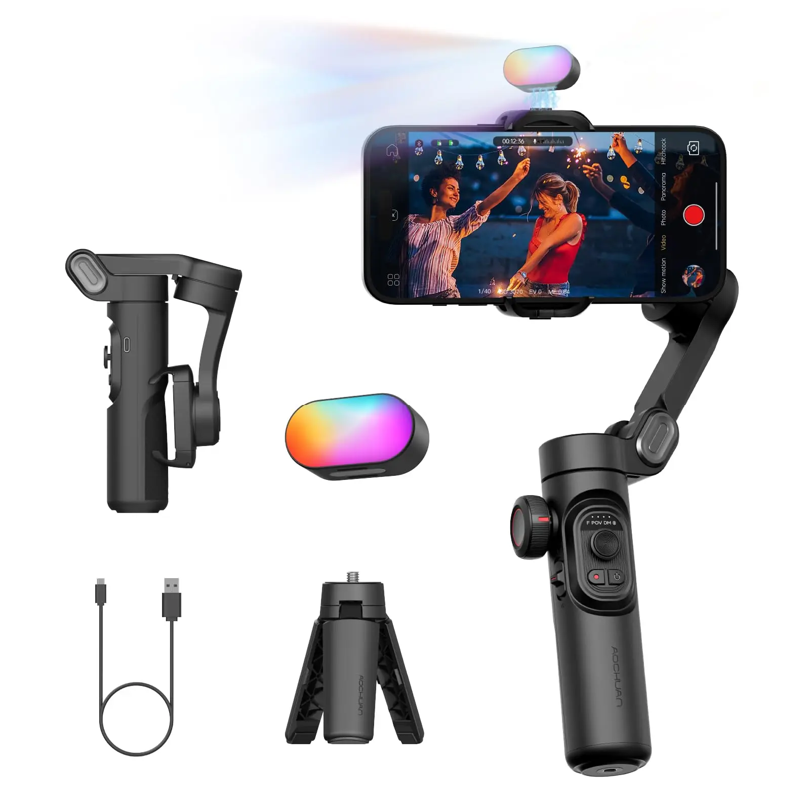 AOCHUAN Smart XE 3-Axis Handheld Gimbal Stabilizer for Smartphone iPhone Android Face Tracking Tiktok Vlog Live Streaming AOCHUAN Smart XE 3-Axis Handheld Gimbal Stabilizer for Smartphone iPhone Android Face Tracking Tiktok Vlog Live Streaming