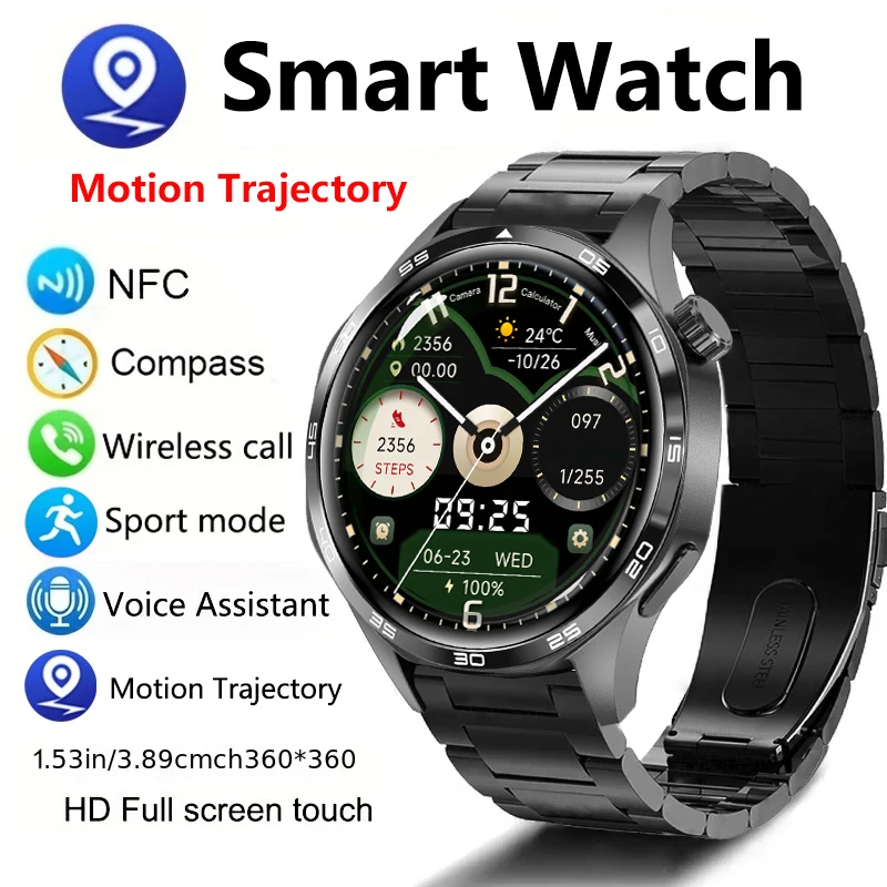 GEJIAN New Men’s Smart 5.0 Bluetooth Call Supports GPS Function NFC Watch Heart Rate Health Monitoring 1.53-inch Smart Watch GEJIAN New Men's Smart 5.0 Bluetooth Call Supports GPS Function NFC Watch Heart Rate Health Monitoring 1.53-inch Smart Watch