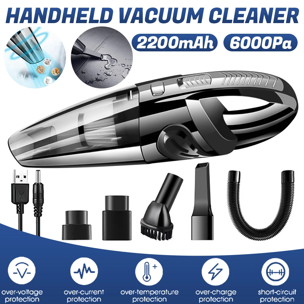Wireless Handheld Vacuum Cleaner USB Charging Car Vacuum Cleaner Portable Wet&Dry Handheld strong Suction Cordless 12000pa Wireless Handheld Vacuum Cleaner USB Charging Car Vacuum Cleaner Portable Wet&Dry Handheld strong Suction Cordless 12000pa