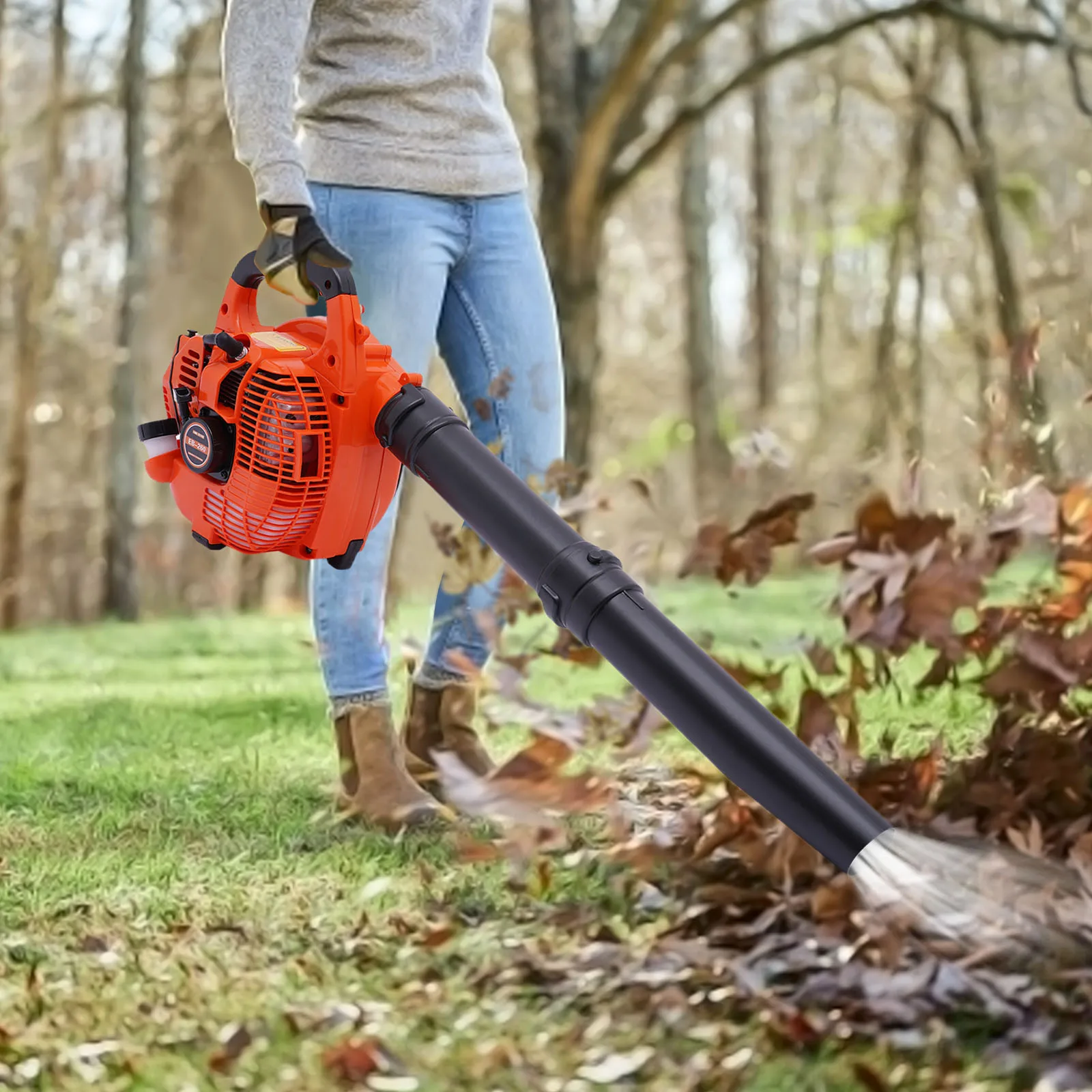 Gas Leaf Blower 25.4CC 2-Stroke 4.59ft³/h Commercial Handheld Gas Leaf Blower Grass Lawn Yard Dust Blowing Cleaning Tool Gas Leaf Blower 25.4CC 2-Stroke 4.59ft³/h Commercial Handheld Gas Leaf Blower Grass Lawn Yard Dust Blowing Cleaning Tool