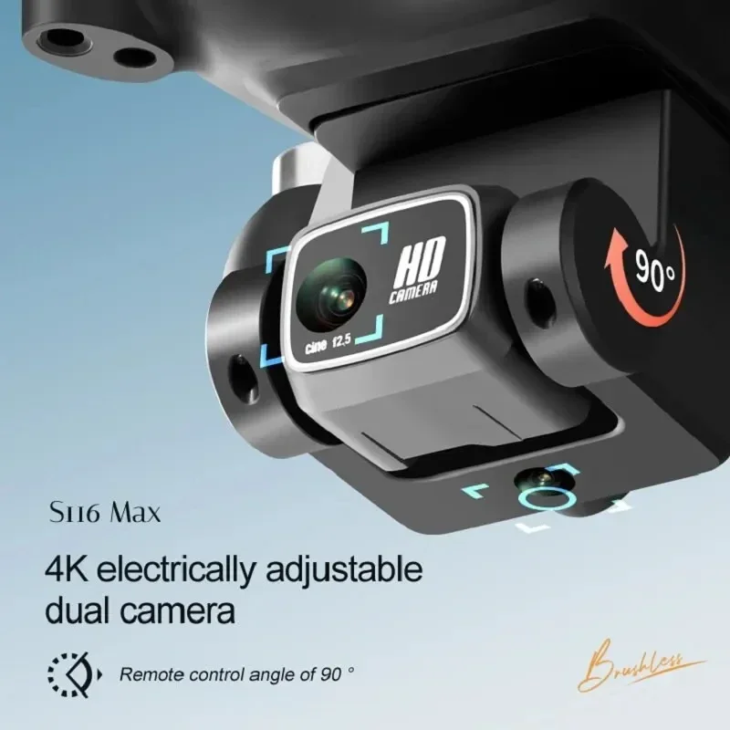 S116 MAX Drone Professional with 3 Batteries 8K Dual Camera Optical Flow Brushless 360° Obstacle Avoidance WIFI FPV RC Dron Toys S116 MAX Drone Professional with 3 Batteries 8K Dual Camera Optical Flow Brushless 360° Obstacle Avoidance WIFI FPV RC Dron Toys