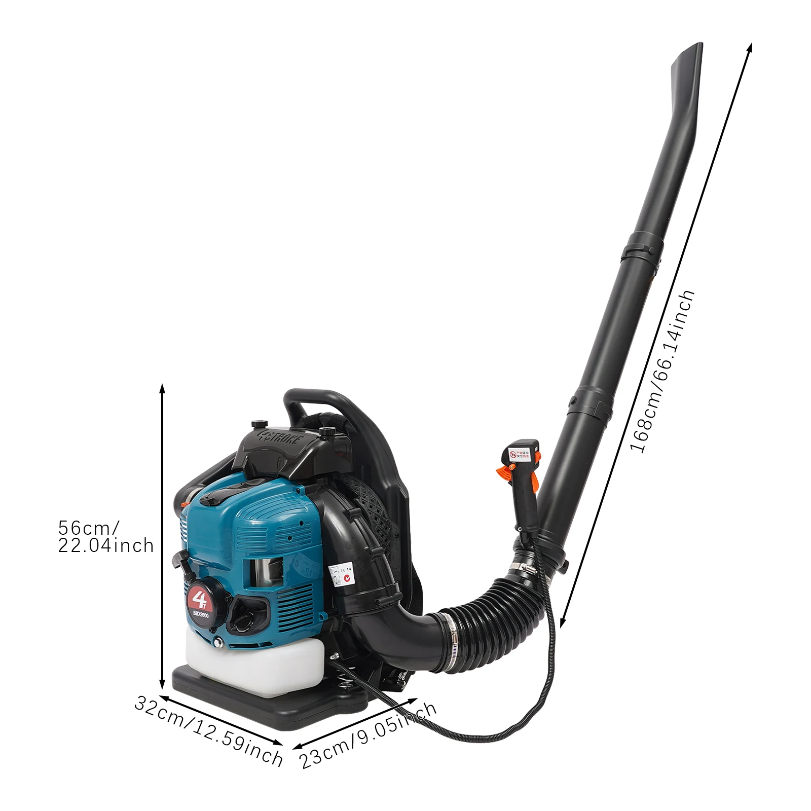 75.6CC 4 Stroke Backpack Leaf Blower 2.6KW Gasoline Powered Engine Lawn Blower Cordless Snow Dust Blowing Cleaning Tool 7000Rpm 75.6CC 4 Stroke Backpack Leaf Blower 2.6KW Gasoline Powered Engine Lawn Blower Cordless Snow Dust Blowing Cleaning Tool 7000Rpm