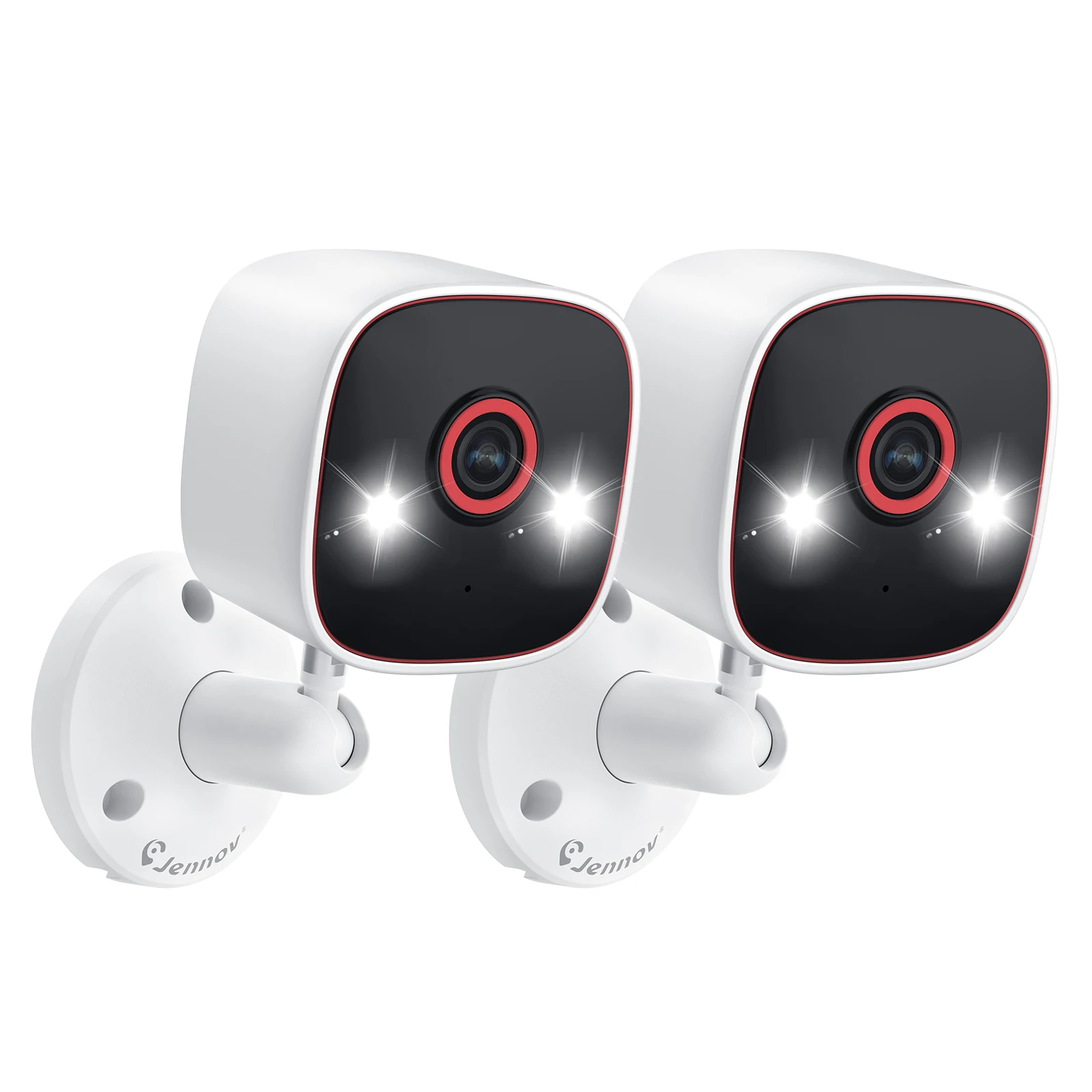 Jennov 2PCS Indoor/Outdoor Cameras 1296P Pet  Camera WiFi Camera Baby Monitor Color Night Vision 2-Way Audio for Home Security Jennov 2PCS Indoor/Outdoor Cameras 1296P Pet  Camera WiFi Camera Baby Monitor Color Night Vision 2-Way Audio for Home Security