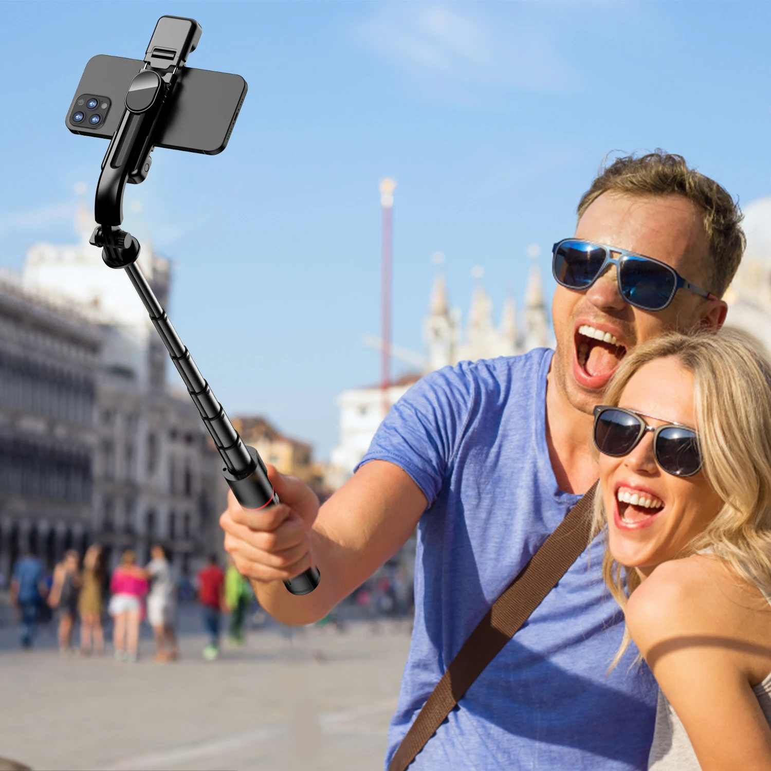 L12d Front Rear Fill Light Bracket Portable Wireless Bluetooth Remote Tripod Selfie Stick 1085mm Stabilizer Stand for Cell Phone L12d Front Rear Fill Light Bracket Portable Wireless Bluetooth Remote Tripod Selfie Stick 1085mm Stabilizer Stand for Cell Phone