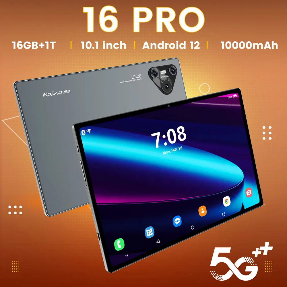 2025 New 16 Pro Tablet 10inch Android 4K 16GB+1TB Dual SIM Snapdragon 870 Tablet PC GPS 10000mAh Tablets For Children Kids Tab 2025 New 16 Pro Tablet 10inch Android 4K 16GB+1TB Dual SIM Snapdragon 870 Tablet PC GPS 10000mAh Tablets For Children Kids Tab