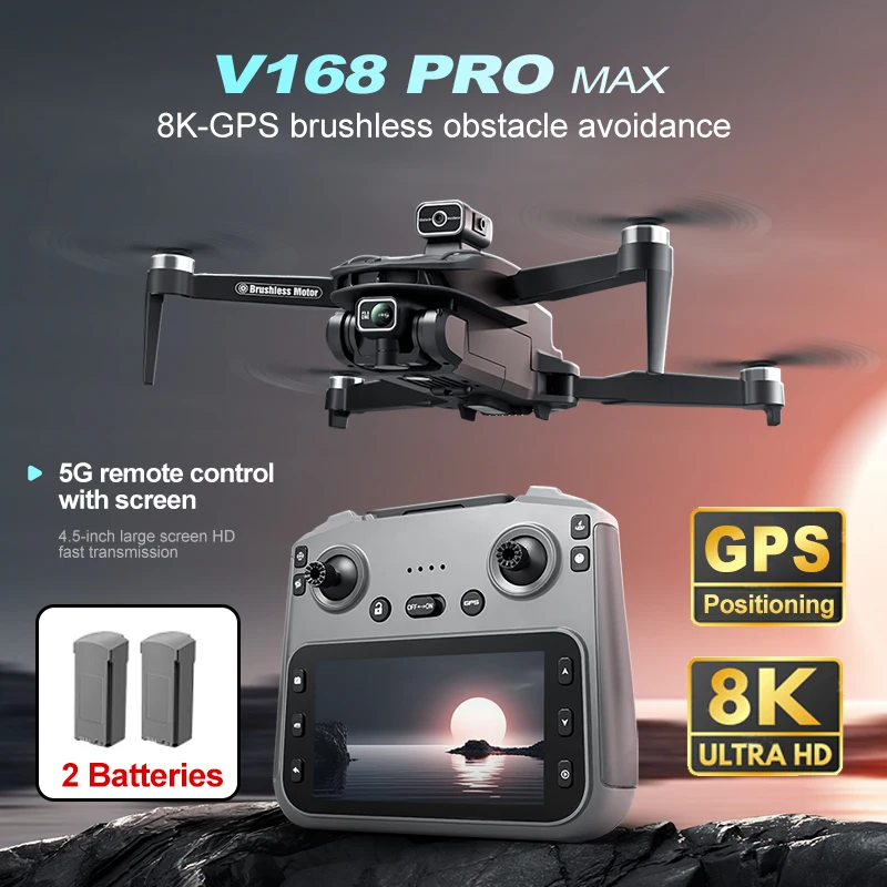 V168 Max Mini Drone Screen Ccontrol 8K HD Dual Cameras Remote 5G WIFI FPV Remote Control Portable Obstacle Avoidance Drone V168 Max Mini Drone Screen Ccontrol 8K HD Dual Cameras Remote 5G WIFI FPV Remote Control Portable Obstacle Avoidance Drone