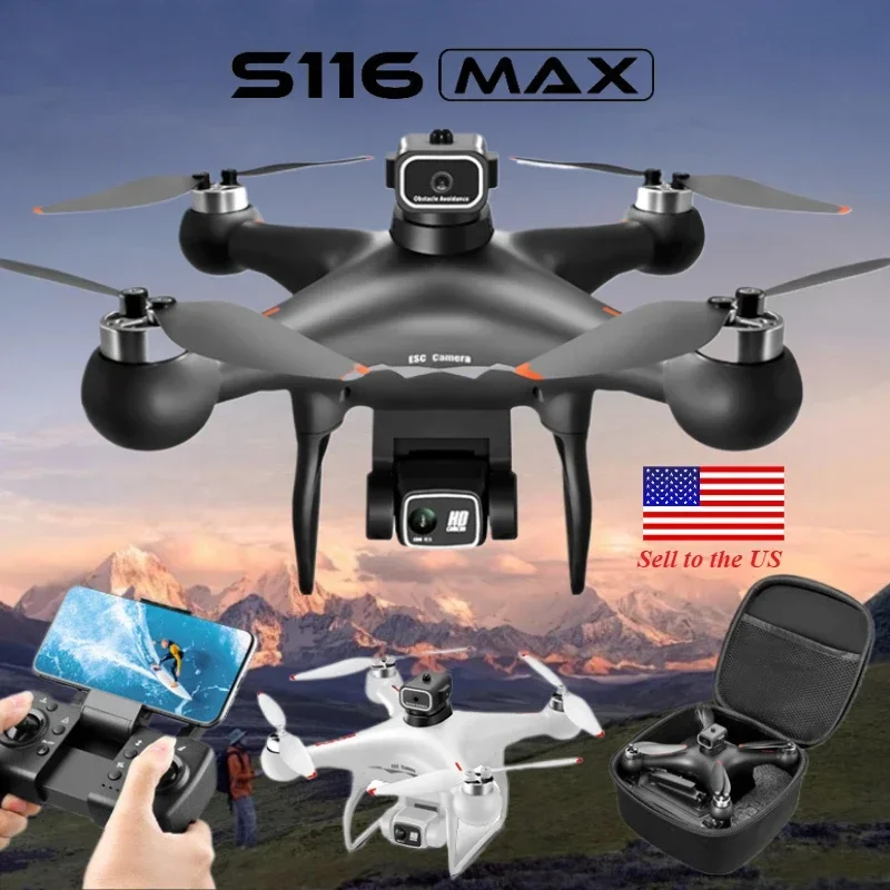 S116 MAX Drone 8K HD Camera 3 Batteries WiFi FPV Brushless Motor, 360° Obstacle Avoidance Optical Flow RC Drone for Beginners S116 MAX Drone 8K HD Camera 3 Batteries WiFi FPV Brushless Motor, 360° Obstacle Avoidance Optical Flow RC Drone for Beginners