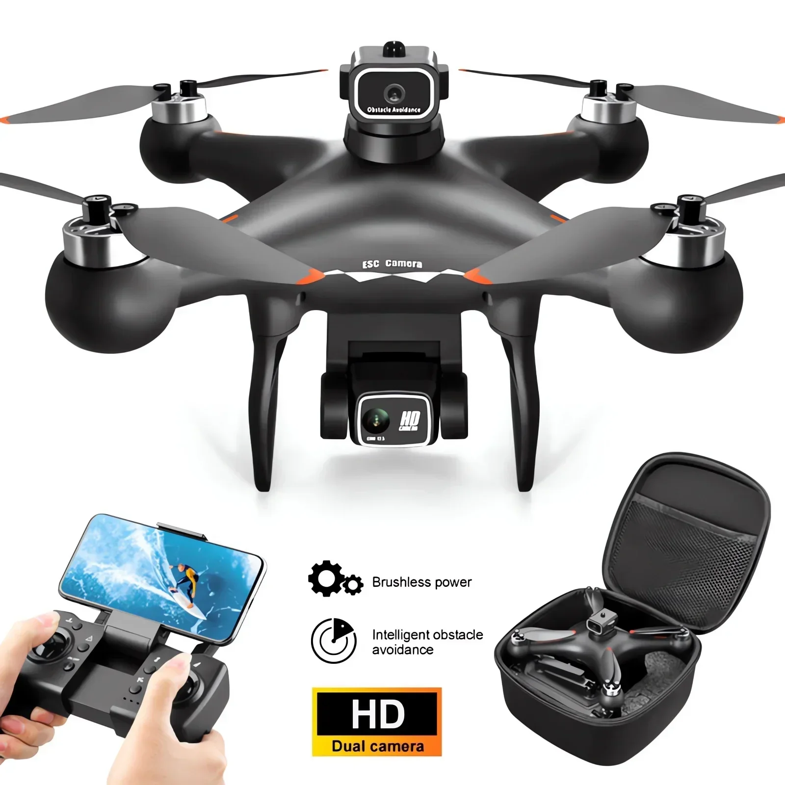 S116 MAX Drone 8K HD Camera 3 Batteries WiFi FPV Brushless Motor, 360° Obstacle Avoidance Optical Flow RC Drone for Beginners S116 MAX Drone 8K HD Camera 3 Batteries WiFi FPV Brushless Motor, 360° Obstacle Avoidance Optical Flow RC Drone for Beginners