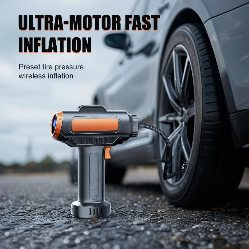 BELIBUY Wireless Portable Tire Inflator Tire Inflator Pump Car Tire Inflator Bicycle Air Pump With LED Display Electric Inflator BELIBUY Wireless Portable Tire Inflator Tire Inflator Pump Car Tire Inflator Bicycle Air Pump With LED Display Electric Inflator