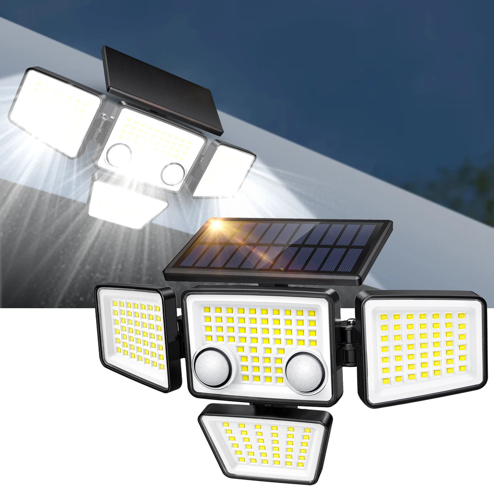 Solar Outdoor Lights – 3000LM 188 LED Motion Sensor Lights Solar Flood Security Lights for Backyard Yard Patio Solar Outdoor Lights - 3000LM 188 LED Motion Sensor Lights Solar Flood Security Lights for Backyard Yard Patio