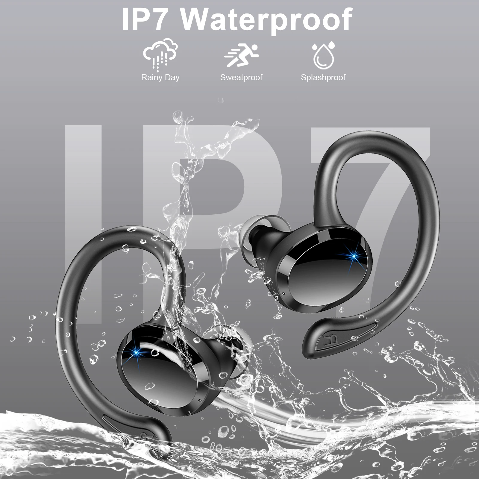 Wireless Earbuds, Bluetooth 5.3 Earbuds Stereo Bass, in-Ear Noise Cancelling Mic, Earphones IP7 Waterproof Sports, 40H Playback. Wireless Earbuds, Bluetooth 5.3 Earbuds Stereo Bass, in-Ear Noise Cancelling Mic, Earphones IP7 Waterproof Sports, 40H Playback.