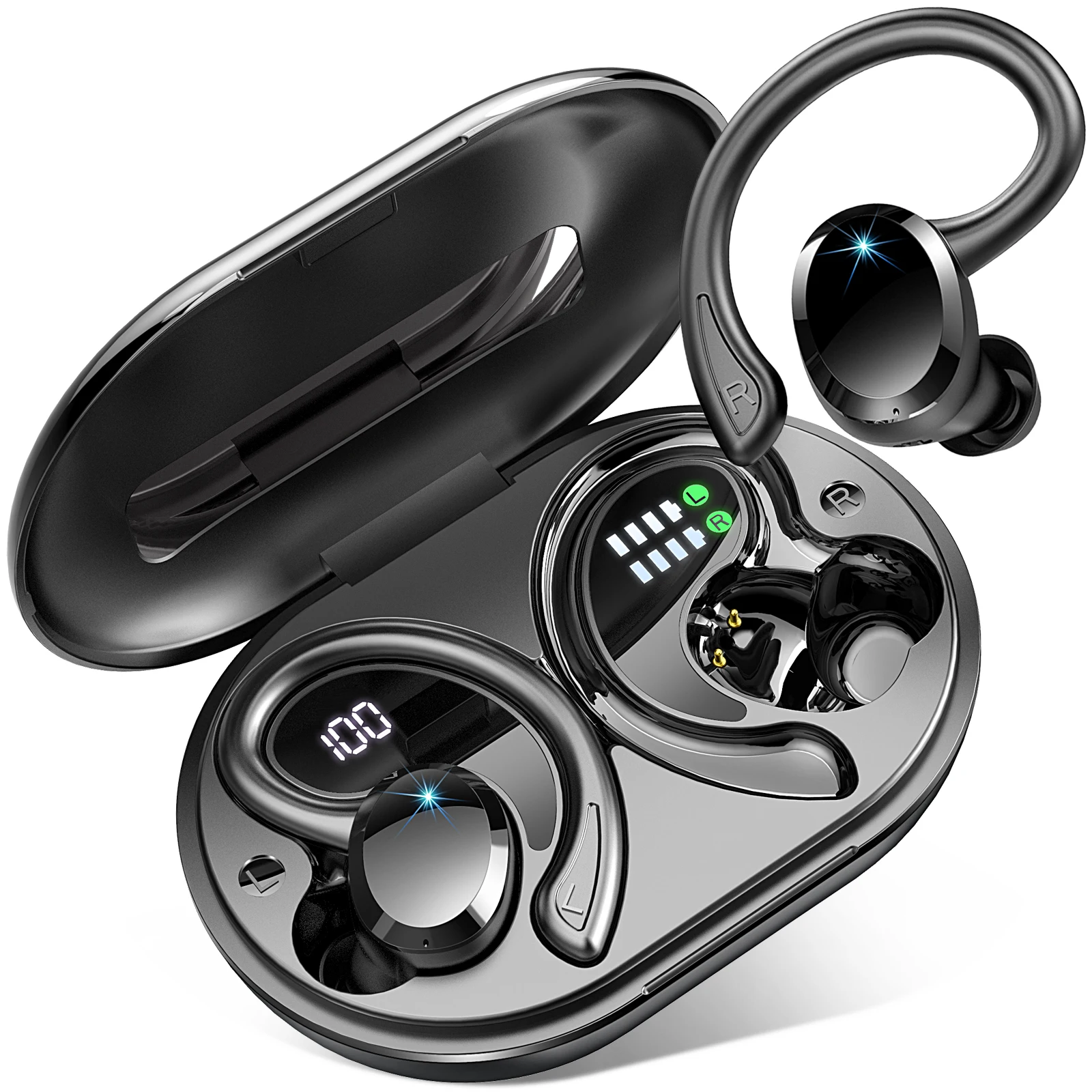 Wireless Earbuds, Bluetooth 5.3 Earbuds Stereo Bass, in-Ear Noise Cancelling Mic, Earphones IP7 Waterproof Sports, 40H Playback. Wireless Earbuds, Bluetooth 5.3 Earbuds Stereo Bass, in-Ear Noise Cancelling Mic, Earphones IP7 Waterproof Sports, 40H Playback.