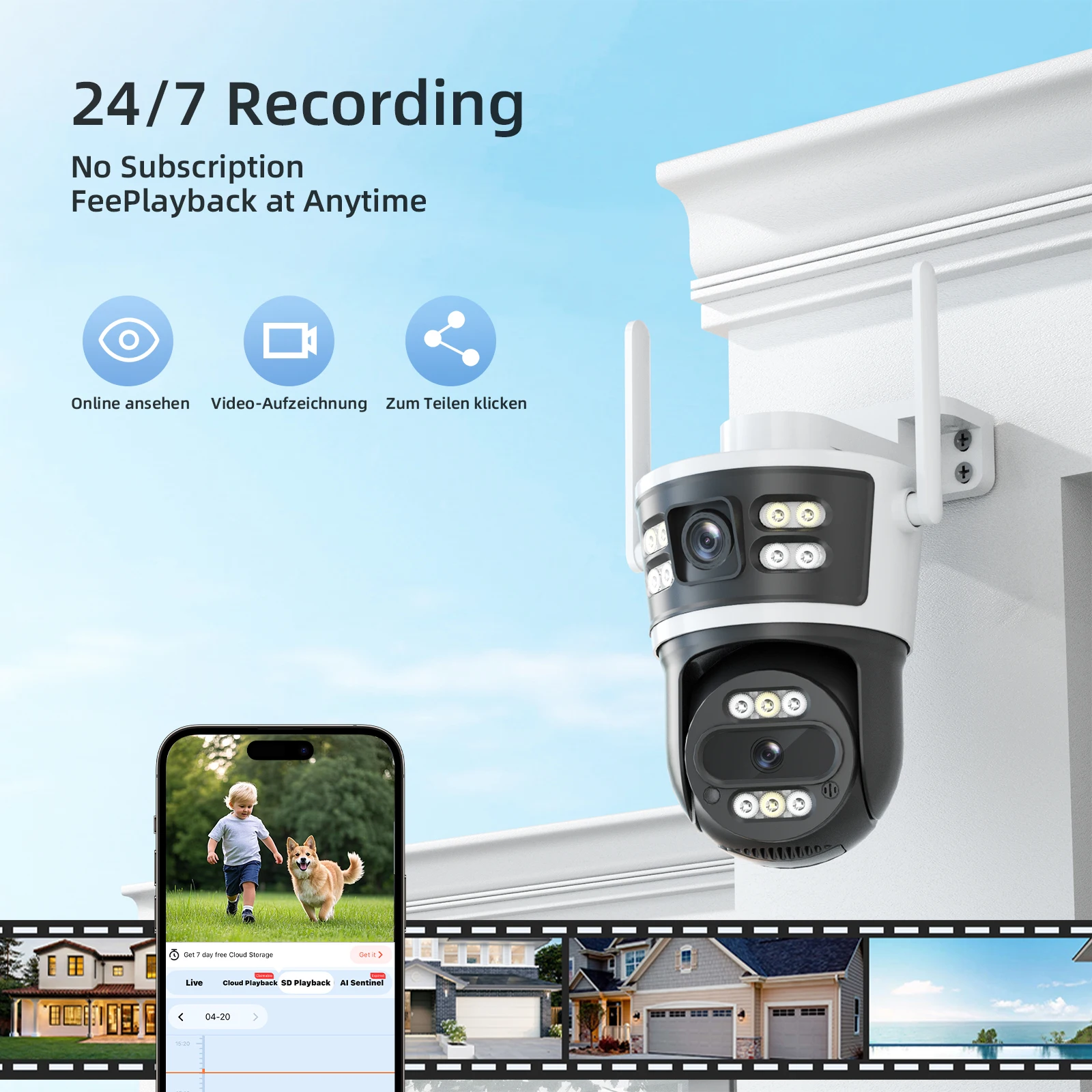 2Pcs Dual Lens WiFi Camera Smart Home Security PTZ IP Cameras 5MP Wireless Outdoor Dual Screens Auto Tracking Video Surveillance 2Pcs Dual Lens WiFi Camera Smart Home Security PTZ IP Cameras 5MP Wireless Outdoor Dual Screens Auto Tracking Video Surveillance