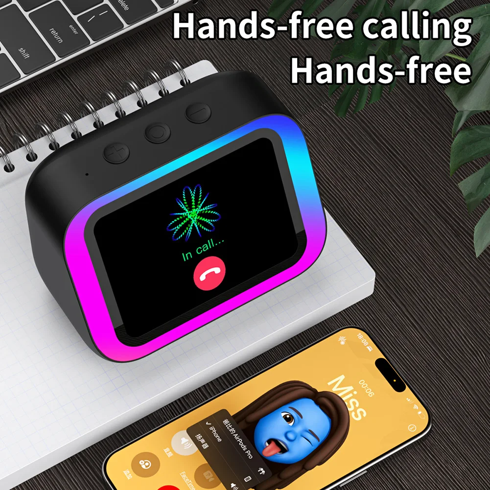 Smart Speaker Voice Assistant Portable BT Speaker Alarm Clock Home Speaker with RGB Lights for Home Smart Speaker Voice Assistant Portable BT Speaker Alarm Clock Home Speaker with RGB Lights for Home