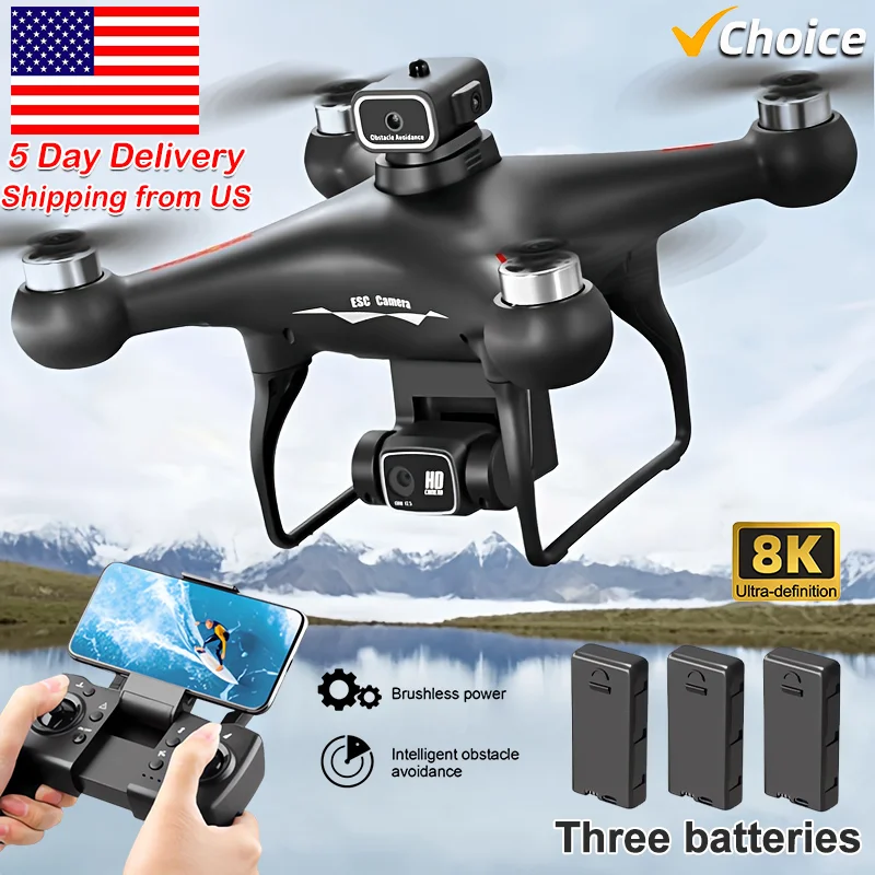 S116 MAX Drone Professional with 3 Batteries 8K Dual Camera Optical Flow Brushless 360° Obstacle Avoidance WIFI FPV RC Dron Toys S116 MAX Drone Professional with 3 Batteries 8K Dual Camera Optical Flow Brushless 360° Obstacle Avoidance WIFI FPV RC Dron Toys