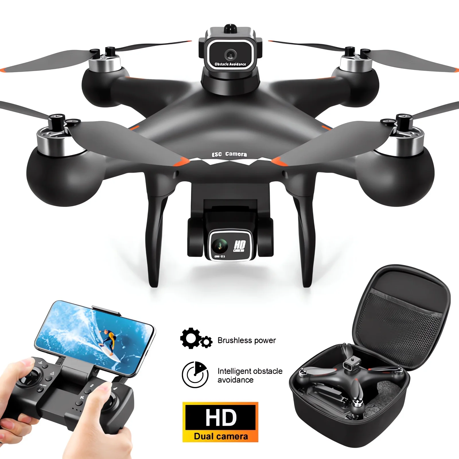 S116 MAX Drone Professional with 3 Batteries 8K Dual Camera Optical Flow Brushless 360° Obstacle Avoidance WIFI FPV RC Dron Toys S116 MAX Drone Professional with 3 Batteries 8K Dual Camera Optical Flow Brushless 360° Obstacle Avoidance WIFI FPV RC Dron Toys
