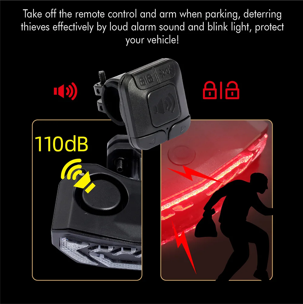 Elecpow Smart Bike Taillight Bike Anti Theft Alarm Horn With Remote Rechargeable Waterproof Bicycle Rear Lamp With Turn Signals Elecpow Smart Bike Taillight Bike Anti Theft Alarm Horn With Remote Rechargeable Waterproof Bicycle Rear Lamp With Turn Signals