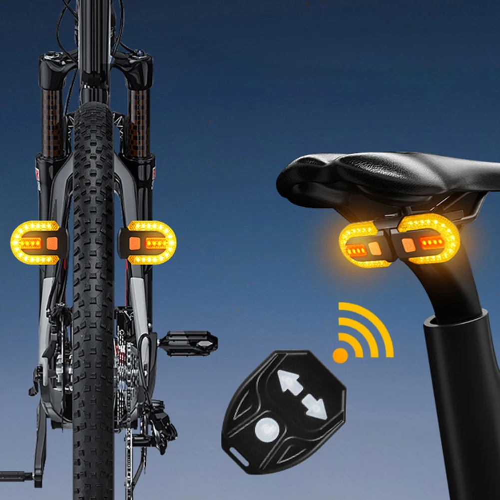 Bicycle Turn Signal Light Wireless Remote Control Cycling Back Light Warning Cycling Light Bike Accessories for Night Riding Bicycle Turn Signal Light Wireless Remote Control Cycling Back Light Warning Cycling Light Bike Accessories for Night Riding