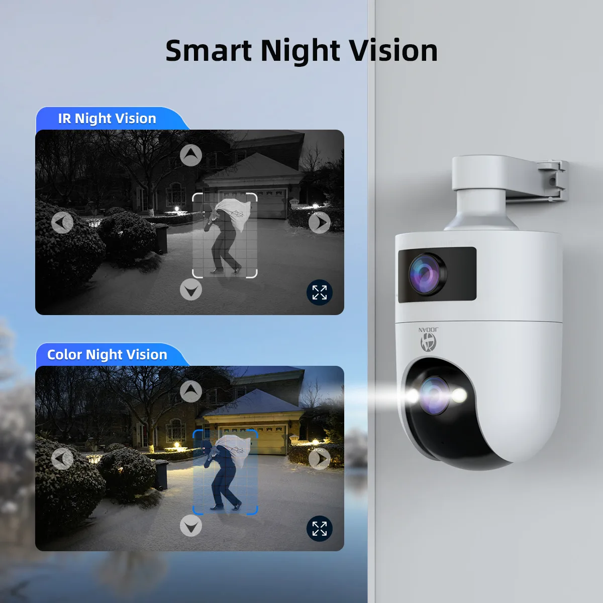 JOOAN 4K 6MP HD PTZ Camera Outdoor Dual Lens Dual Screen AI Tracking 5G WIFI IP Camera Security CCTV Video Surveillance Cameras JOOAN 4K 6MP HD PTZ Camera Outdoor Dual Lens Dual Screen AI Tracking 5G WIFI IP Camera Security CCTV Video Surveillance Cameras