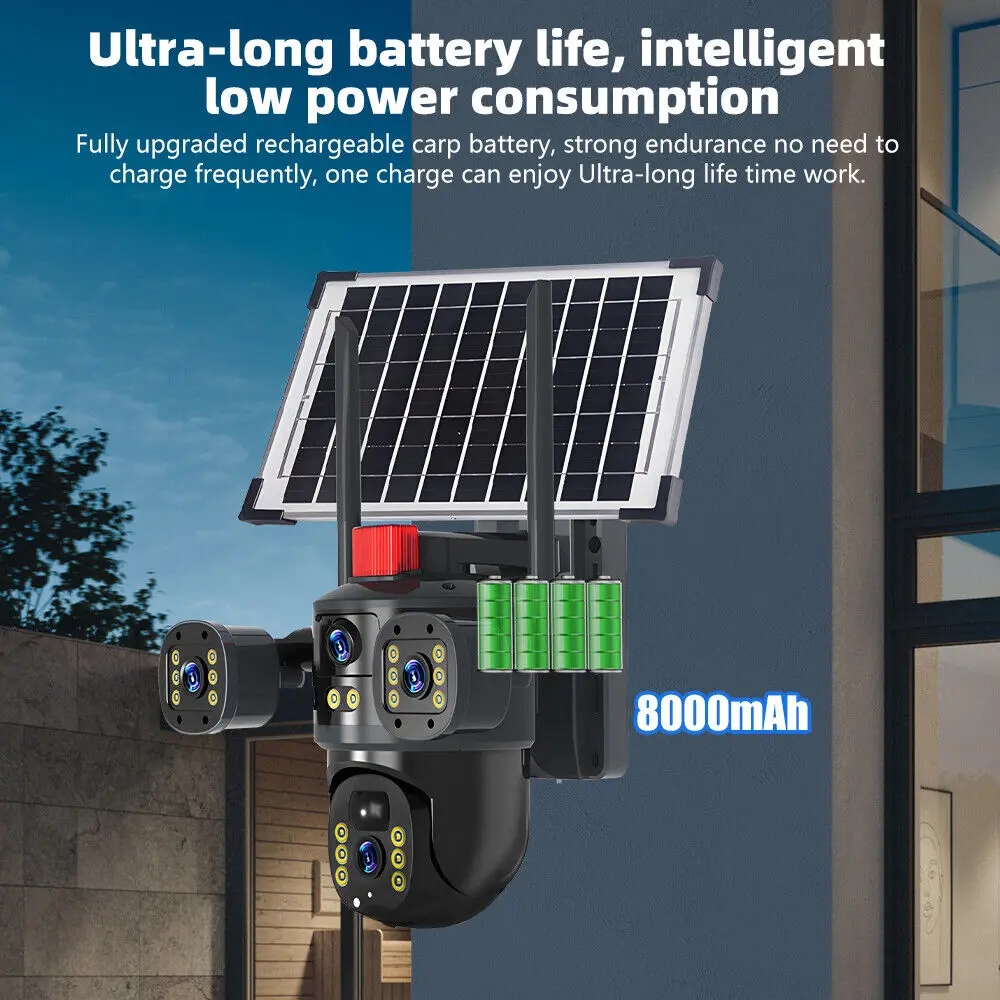 6MP 2.4G WIFI Security Camera HD Outdoor Surveillance Camera 360 Degree Auto Tracking Night Vision Dual Lens Voice Intercom 6MP 2.4G WIFI Security Camera HD Outdoor Surveillance Camera 360 Degree Auto Tracking Night Vision Dual Lens Voice Intercom