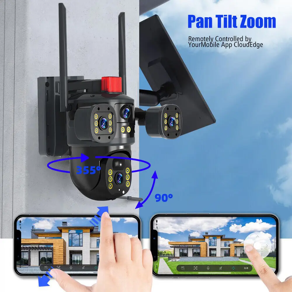 6MP 2.4G WIFI Security Camera HD Outdoor Surveillance Camera 360 Degree Auto Tracking Night Vision Dual Lens Voice Intercom 6MP 2.4G WIFI Security Camera HD Outdoor Surveillance Camera 360 Degree Auto Tracking Night Vision Dual Lens Voice Intercom
