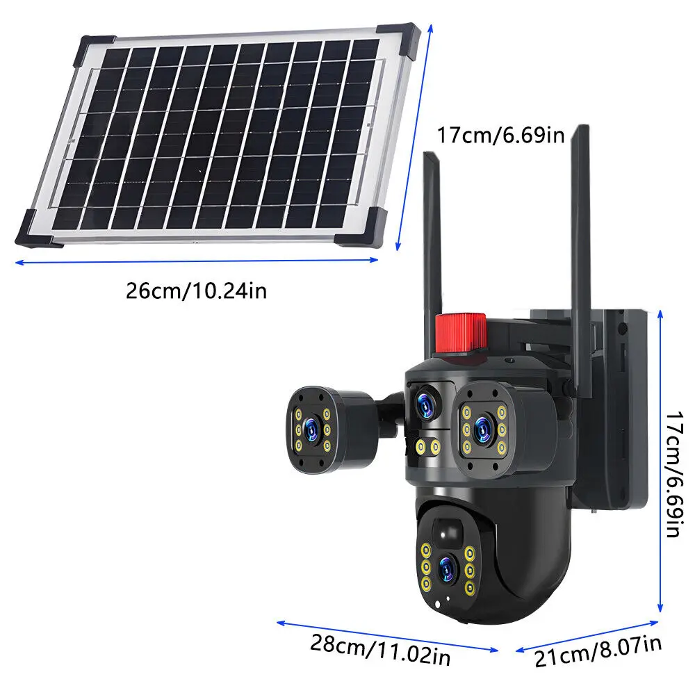 6MP 2.4G WIFI Security Camera HD Outdoor Surveillance Camera 360 Degree Auto Tracking Night Vision Dual Lens Voice Intercom 6MP 2.4G WIFI Security Camera HD Outdoor Surveillance Camera 360 Degree Auto Tracking Night Vision Dual Lens Voice Intercom