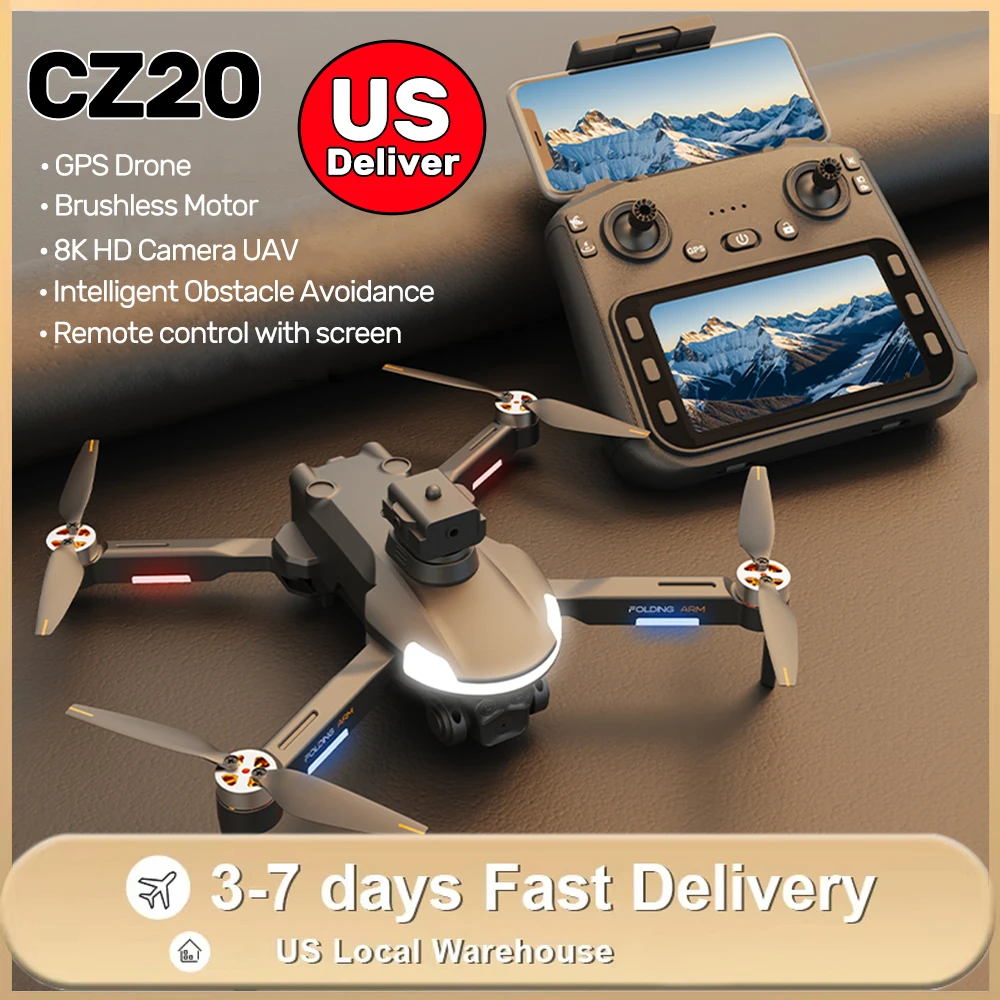 GPS RC Drone 8K HD Dual Camera UAV WIFI FPV Brushless Aircraft Obstacle Avoidance Optical Flow Quadcopter with 3 Batteries GPS RC Drone 8K HD Dual Camera UAV WIFI FPV Brushless Aircraft Obstacle Avoidance Optical Flow Quadcopter with 3 Batteries
