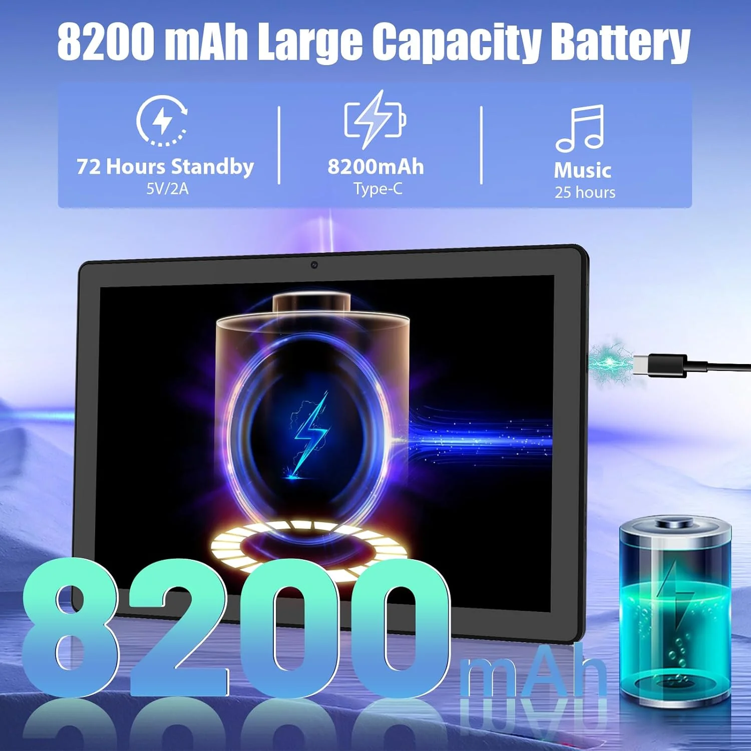 BESTSKI 11 inch Tablet Android 14 Octa-Core, 14GB RAM+64GB ROM (TF 1TB), 8200mAh, Widevine L1, WiFi 6, 8 in 1 Tablet with Set BESTSKI 11 inch Tablet Android 14 Octa-Core, 14GB RAM+64GB ROM (TF 1TB), 8200mAh, Widevine L1, WiFi 6, 8 in 1 Tablet with Set