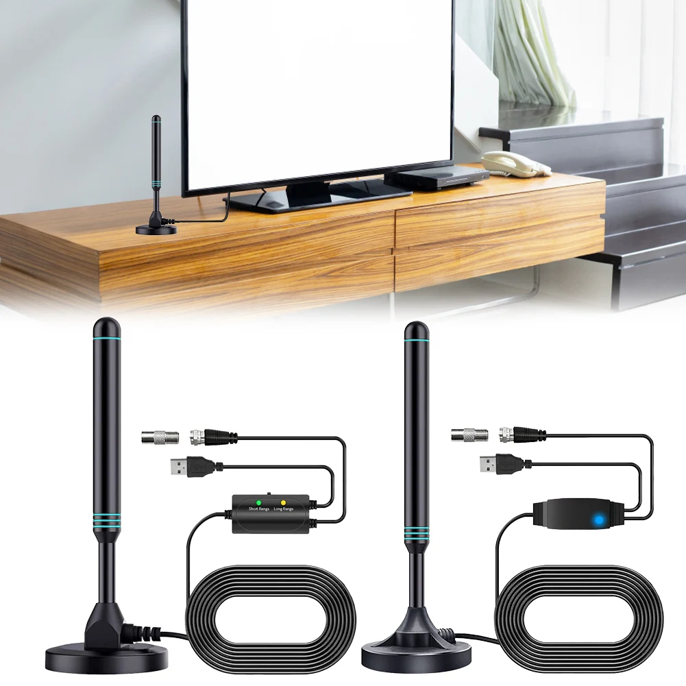 4K/1080P HD Digital TV Antenna Magnetic Base 480+ Miles Indoor Outdoor Antenna VHF UHF Digital HD Aerial for DVB-T2 TV HDTV 4K/1080P HD Digital TV Antenna Magnetic Base 480+ Miles Indoor Outdoor Antenna VHF UHF Digital HD Aerial for DVB-T2 TV HDTV